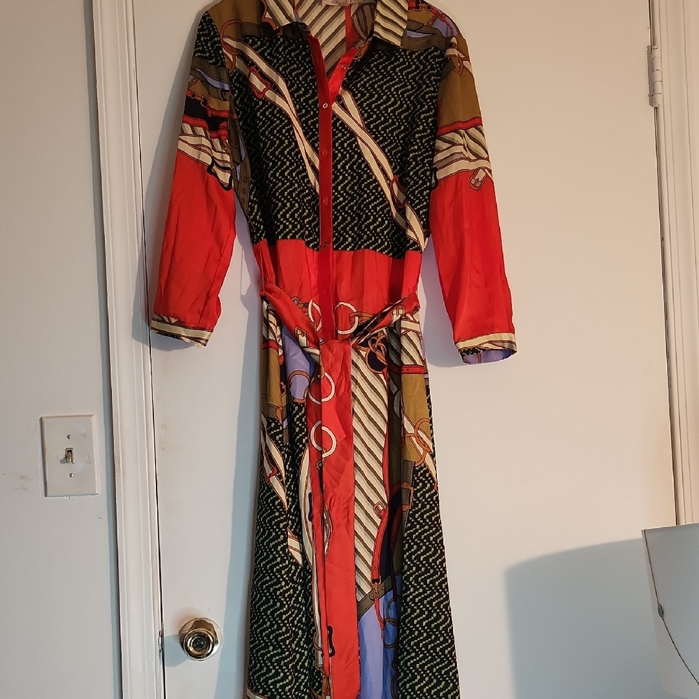 Philosophy Multicolor Long Sleeve Dress